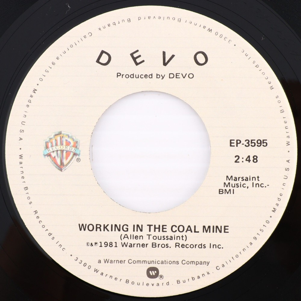 Devo – Working In The Coal Mine / 1981 45 rpm 7" Single Vinyl Record EP-3595